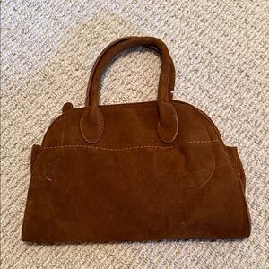 Elegant Brown Suede Handbag